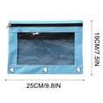 thumbnail image 3 of Dvkptbk Pencil Pouch 3 Ring, Zipper Pencil Pouch Case Binder Cosmetic Bag Sky Blue, 3 of 3