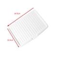 thumbnail image 2 of Fridja Dish Drain Board Large Plastic Drain Boards 17.6x12.2'' Dish Drainer Tray Dish Drainer Mat with Side Drop Slope Diversion Drainboard for Dish Rack Kitchen Counter, Dish Drainer Tray, White, 2 of 3