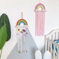 thumbnail image 4 of AMERTEER Hair Bow Holder Woven Space-saving Cotton Rope Rainbow Design Hair Accessories Organizer for Nursery Room, 4 of 10