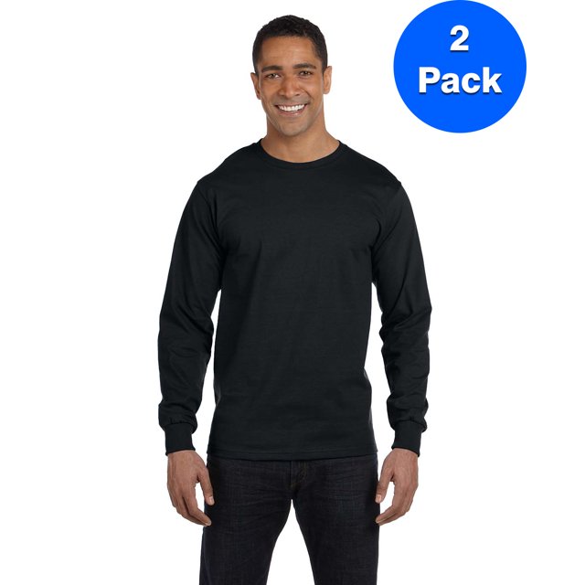 Hanes T-Shirt à Manches Longues pour Hommes Beefy-T - 5186 (Lot de 2)