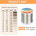 thumbnail image 2 of Uxcell Artistic Wire 328ft 26 Gauge Copper Craft Wrapping Wire, White, 2 of 6