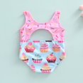 thumbnail image 4 of Maillots de Bain une Pièce pour Bébé Fille Biscuit/Cake Print Sans Manches, 4 of 8