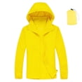 thumbnail image 1 of AherBiu Imperméable Coupe-Vent Léger pour Femme, Manteau de Pluie à Capuche pour Randonnée en Plein Air avec Sac de Rangement, 1 of 2