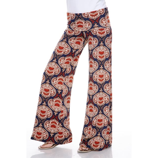 White Mark Pantalon Palazzo Imprimé pour Femmes