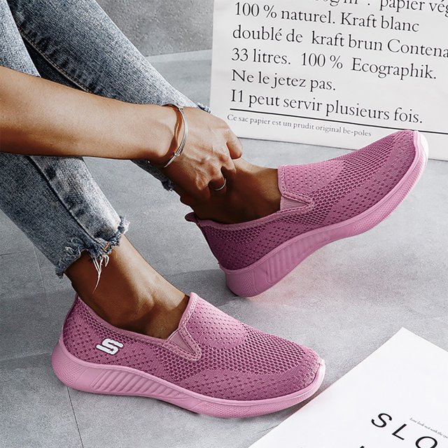 LSLJS Chaussures Décontractées de Sport pour Femme, Mode, Filet Hida, Course, Respirantes, Semelle Souple, Espadrilles pour Femmes
