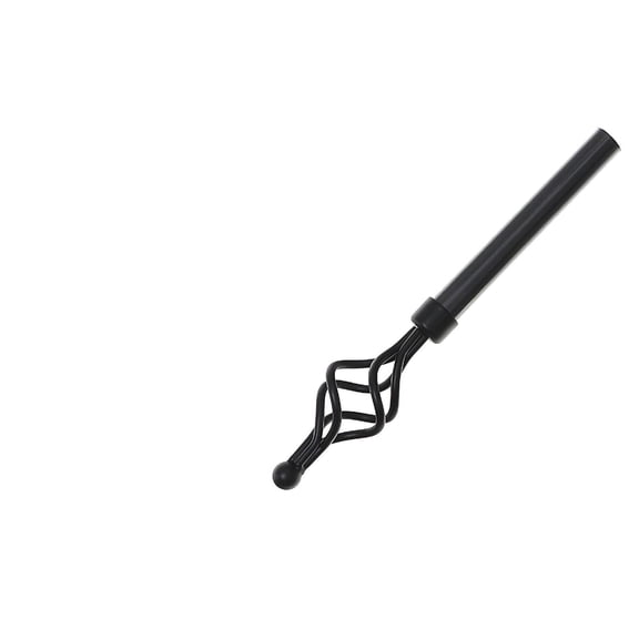 IH Casa Decor 16/19Mm Metal Drape Pole Set Urban - Black 28-48