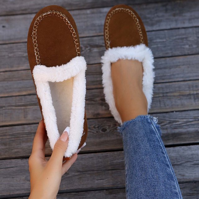 Cameland Chaussures Confortables pour Femmes Femmes Mode Tongs Cheveux Talon Bas Semelle Plate Chaussures Chaudes Talons Bas Chaussures