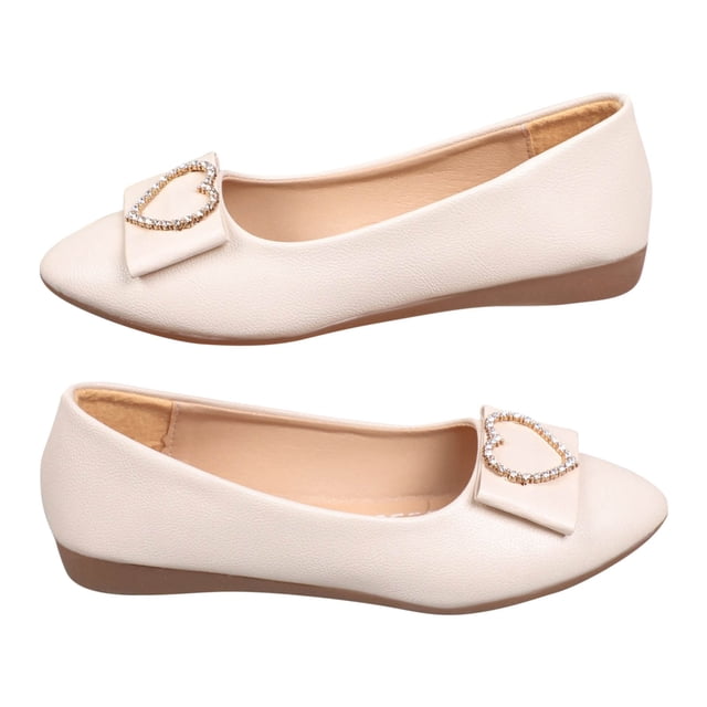 LSLJS Talon Plat Incliné Pointu Chaussures Simples pour Femmes Amour Semelle Arquée Peu Profonde Chaussures de Travail, Chaussures Simples pour Femmes