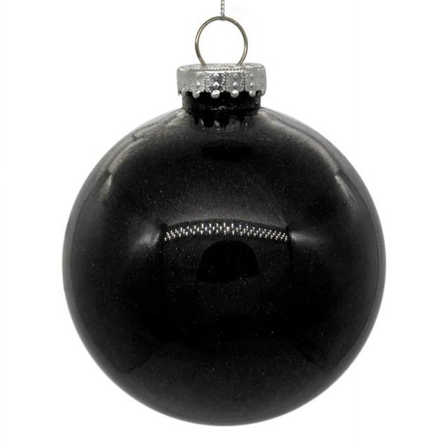 Vickerman N210817 Boule Pailletée Noire Transparente 3 Po, 12 par Sac