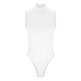 thumbnail image 4 of Pisexur Combinaison une Pièce pour Femme Col Rond Extensible Débardeur Coupe Ajustée Combinaison Moulante Manches Longues Manches Courtes Basique Élastique Justaucorps Combinaison, 4 of 6