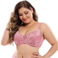 thumbnail image 3 of Women‘s Plus Size Signature Lace Unlined Underwire Bra with Added Support, 3 of 7
