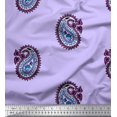 thumbnail image 1 of Soimoi Poly Georgette Fabric Paisley Block Printed Fabric 1 Yard 52 Inch Wide, 1 of 3