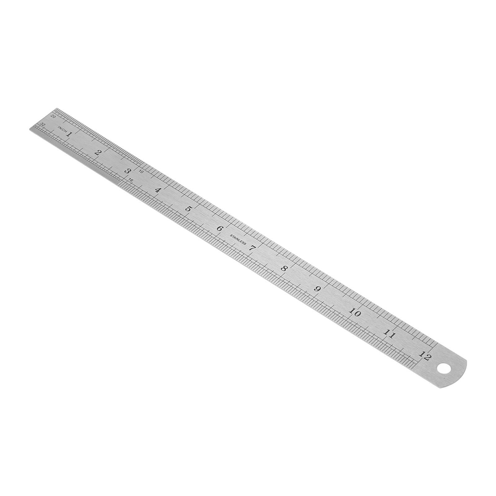 30cm Ruler, Clear Scale Stainless Steel Ruler Scale Accurate Lightweight for Teaching for Drawing for Measurements