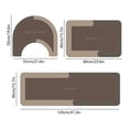 thumbnail image 3 of Ohufall 47in 3 Piece Bathroom Mat Set Rubber Back Non Slip Super Absorbent Washable For Home Hotel Shower, 3 of 9