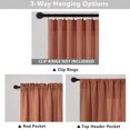 thumbnail image 3 of Terracotta Curtains 108 Inches Long for Living Room 2 Panels Set Rod Pocket Light Airy Flowy Semi Sheer Linen Draperies Light Filter Rust Curtains for Patio Sliding Door Dining Room Western Decor 9 FT, 3 of 8
