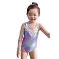 thumbnail image 2 of Girls One Piece Swimming Bathing Suit Ruffle Floral Pattern Girls Swimsuit Quick Dry Toddler Bathing Suit Girl 5-6 Years, 2 of 8