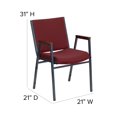 thumbnail image 3 of Bowery Hill Contemporary Upholstered Stacking Chair in Burgundy, 3 of 9