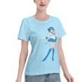 thumbnail image 2 of T-Shirt Basique à Manches Courtes pour Femmes Sailor Moon Mizuno Ami, 2 of 6