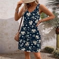 thumbnail image 2 of Pisexur Robe d'Été pour Femme, Plage, Décontractée, Sans Manches, Midi, Imprimé Floral, Débardeur, Ample, Robe Soleil avec Poche, P-2TG, 2 of 6
