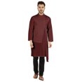thumbnail image 1 of Atasi Indian Designer Kurta For Mens Party Wear Solid Color Ethnic Long Shirt, 1 of 7