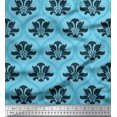 thumbnail image 1 of Soimoi Rayon Fabric Ogee Damask Print Fabric by the Yard 42 Inch Wide, 1 of 5