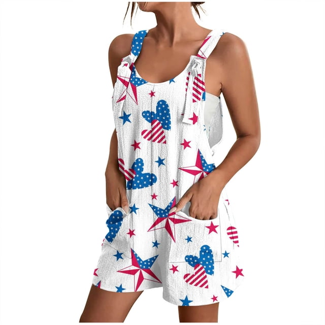 Penkiiy Combinaison Décontractée Sans Manches pour Femme, Multicolore, 2TG
