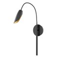 thumbnail image 1 of Fredrick Ramond Bowery Large One Light Integrated LED Wall Sconce Black Banker Brass, 1 of 2