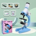 thumbnail image 2 of Blue High Definition 1200 Times Microscope Toy For Children Science Experiment Educational Kit With Led, 2 of 8