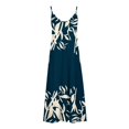thumbnail image 4 of SMihono Robe Maxi Bohème d'Été pour Femmes Grande Taille Mode Décontractée d'Été avec Poches Sans Manches Imprimé Dentelle Col en V Robe de Plage Robe d'Été, 4 of 4