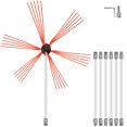 thumbnail image 1 of VEVOR Chimney Sweep Kit 23 Feet, Chimney Cleaning System with 7 Extends Up Flexible Nylon Rods, Chimney Cleaning Brush for Fireplace Flue, Spinning Chimney Whip Included, 1 of 9