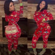 Women Christmas Pajamas Sleepwear Pyjamas Nightwear Romper Jumpsuit