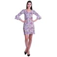 thumbnail image 2 of Moomaya Robe Courte Imprimée pour Femmes, Manches Évasées, Coupe Droite, Robes pour Femmes, Vêtements d'Été Décontractés, 2 of 6