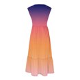 thumbnail image 5 of 2024 Longues Robes Maxi à Bretelles Spaghetti pour Femmes Été, Robes Maxi Dégradées Sans Manches pour Femmes Grande Taille, Robes d'Été Décontractées à Col Rond pour la Plage Robe Évasée, Robe Maxi Fluide à Étages pour Femmes, 5 of 5