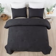 thumbnail image 2 of JML 2 Pieces Black Twin Comforter Set, Soft Microfiber Bedding Set With 1 Comforter and 1 Pillow Case Suit for All Seasons, 2 of 8