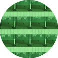 thumbnail image 1 of Ahgly Company Machine Washable Indoor Round Transitional Green Area Rugs, 3' Round, 1 of 7
