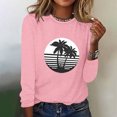 thumbnail image 1 of EQWLJWE Hauts d'Entraînement à Manches Longues pour Femmes Mode Printemps Imprimé Manches Longues Col Rond Tee Décontracté Vêtements d'Automne pour Femmes, 1 of 6