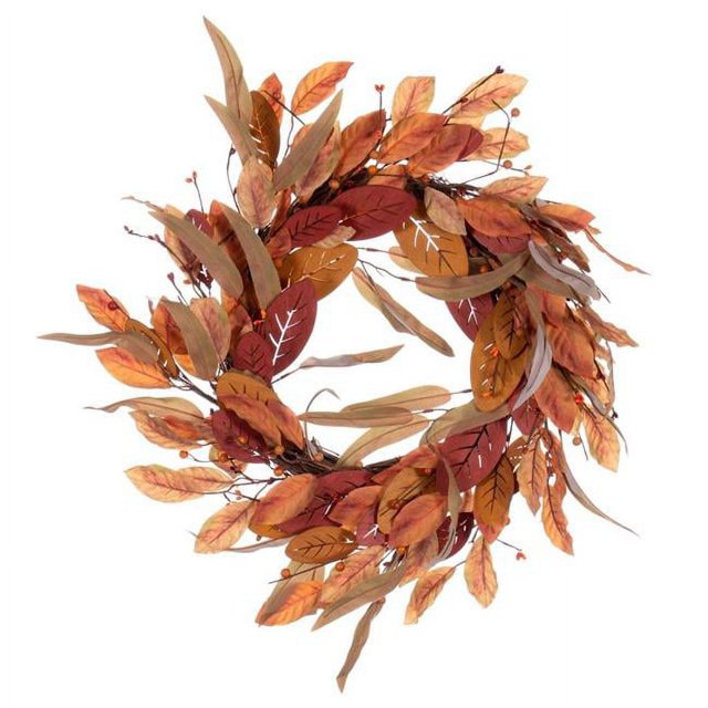 Vickerman FT227122 Couronne de Feuilles Rouges Crème 22 Po. - Lot de 12