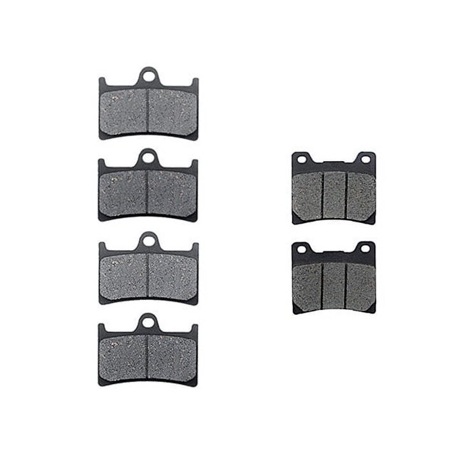 KMG Front + Rear Brake Pads Compatible with 1997 Yamaha YZF 1000 R Thunderace - Non-Metallic Organic NAO Brake Pads Set