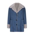 thumbnail image 4 of LOVZFMLL Vestes pour Femmes Hiver Chaudes Veste à Col à Revers en Composite, 4 of 6