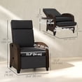 thumbnail image 3 of Outsunny Fauteuil Inclinable d'Extérieur avec Dossier Réglable, Coussin, Noir, 3 of 10