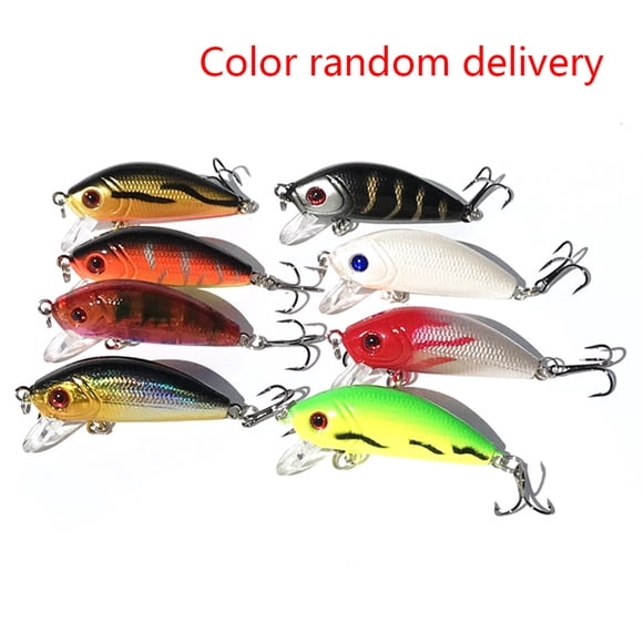 Leurres de Pêche Durs 4 Cm/3,5 g avec Hameçon, Leurre pour Achigan, Équipement de Pêche pour minnow, Couleur Aléatoire