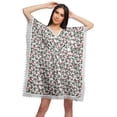 thumbnail image 1 of Moomaya Cutwork Lace Beach Kaftan For Women Printed Bikini Caftan Plus Size, 1 of 4