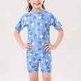 thumbnail image 5 of Pisexur Girls and Boys One Piece Rash Guard Swimsuit Kid Water Sport Short Swimsuit UPF 50+ Sun Protection Bathing Suits 1-16 Years, 5 of 5