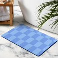 thumbnail image 2 of Stylish Checkered Bathroom Runner Rug - 20x32 in Non-Slip Long Bath Mat, Water Absorbent, Soft & Luxurious Microfiber, Machine Washable., 2 of 5