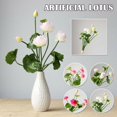 thumbnail image 2 of Mini Artificial Fake Lotus Bud with Leaf Fake Flower Wedding Home Decor New, 2 of 9