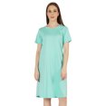 thumbnail image 1 of Inkmeso Robe T-Shirt d'Été Décontractée Unie pour Femmes, Coupe Ample, Tunique à Manches Courtes, Robe de Nuit, 1 of 7