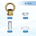 thumbnail image 3 of Uxcell 18Lb Load Lamp Female Loop Holder 4 Set M10 Fine Thread Lifting Eye Nut Hook Ring Light Copper 1.1 x 1.4 inch, 3 of 6