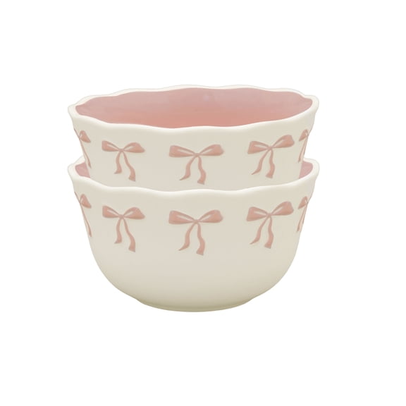 Holiday Time Maison De Noel Stoneware 2 Pack Mini Bowl Set