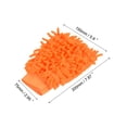 thumbnail image 2 of Unique Bargains Reusable Scratch-Free Cleaning Gloves Microfiber Chenille Mitts, Orange, 2 of 5