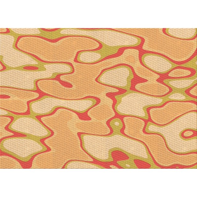 Ahgly Company Tapis d'Intérieur Lavables en Machine Rectangle Transitionnel Néon Orange, 7' x 10'